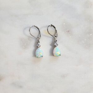 Women's Opal 14k Gold Plated Teardrop Earrings